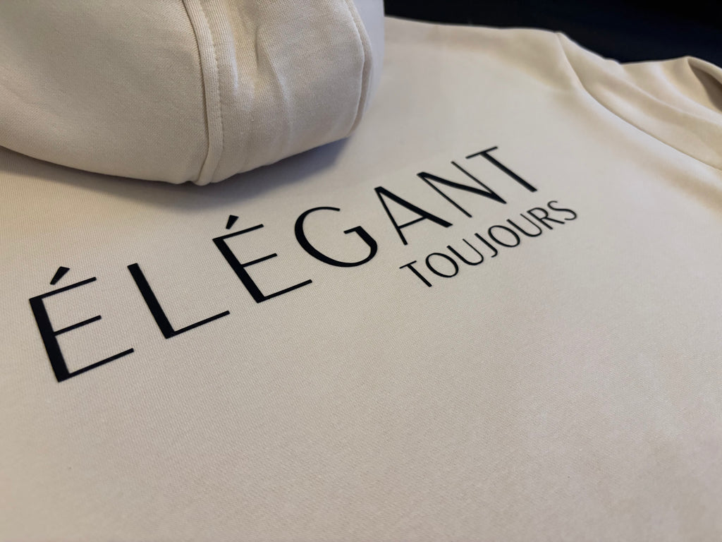 Heavy Oversize Hoodie Sand | Élégant Toujours | mit Bio-Baumwolle