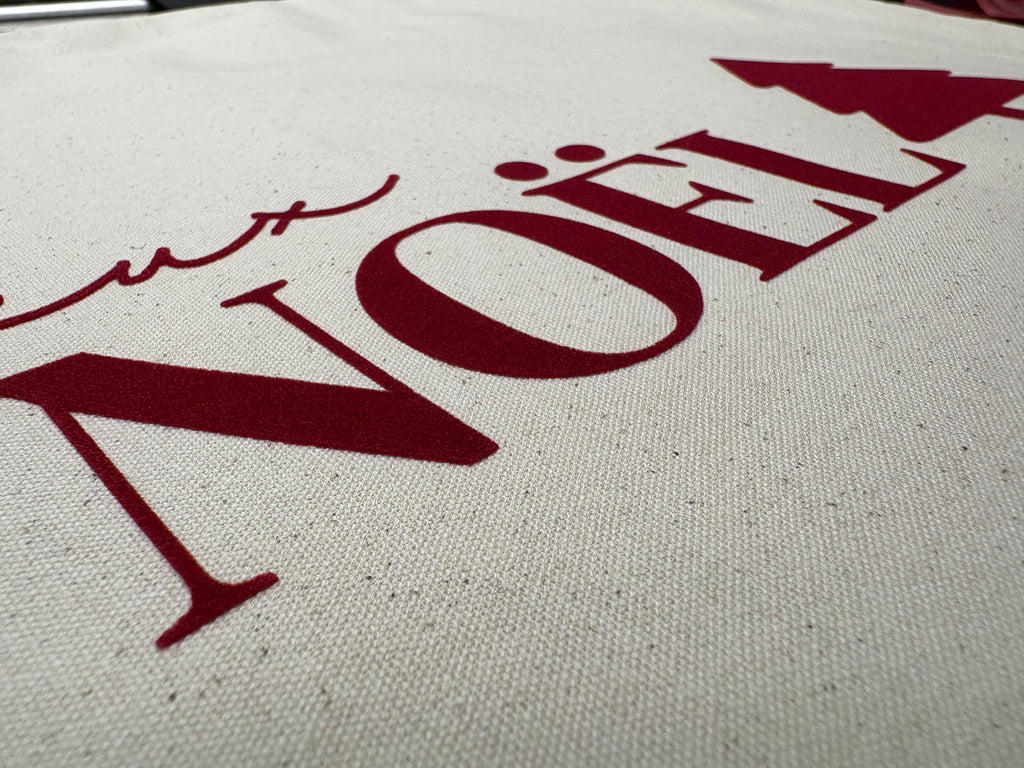 Kissenbezug Weihnachten 40x40 cm | handgemacht, fairtrade, Joyeux Noël