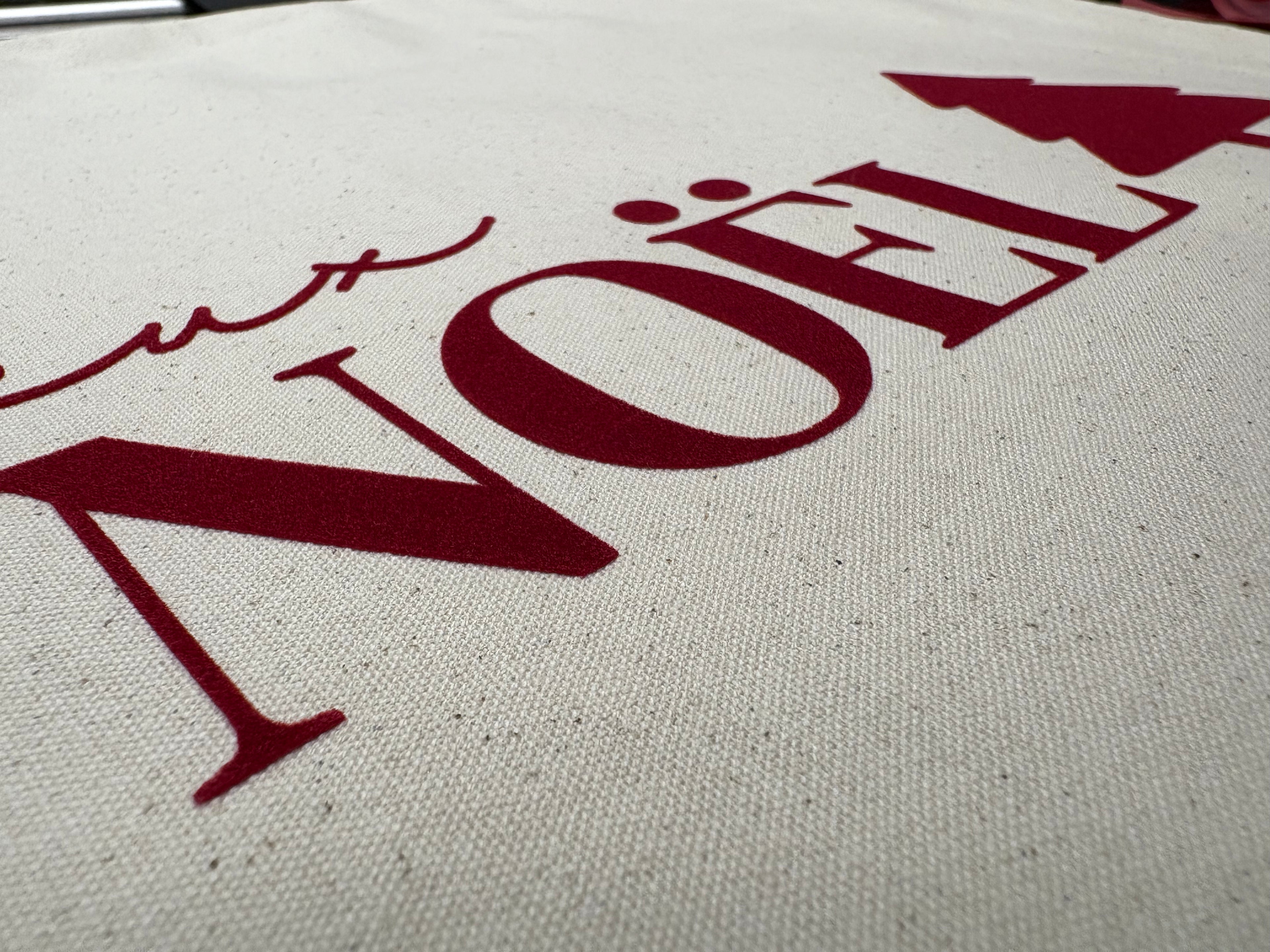 Kissenbezug Weihnachten 40x40 cm | handgemacht, fairtrade, Joyeux Noël