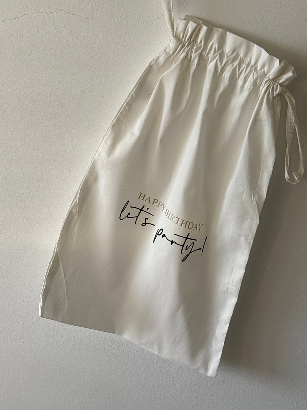 Geschenkbeutel Bio-Baumwolle | Happy Birthday let's party