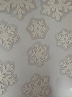 Fensterbild wiederverwendbar Winter | Set Tannenbaum Schneeflocken | Sticker Aufkleber Fenstersticker Fensteraufkleber