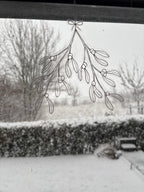 Fensterbild wiederverwendbar Winter | Mistelzweig | Sticker Aufkleber Fenstersticker Fensteraufkleber