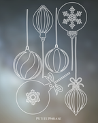 Fensterbild wiederverwendbar Winter | Weihnachtskugeln| Sticker Aufkleber Fenstersticker Fensteraufkleber