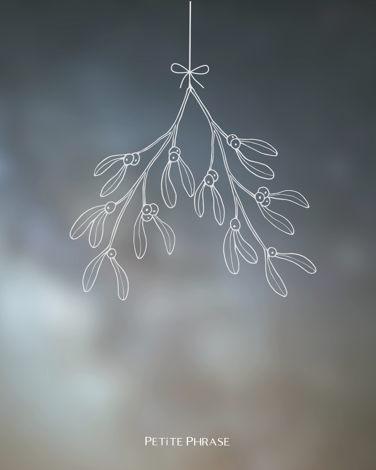 Fensterbild wiederverwendbar Winter | Mistelzweig | Sticker Aufkleber Fenstersticker Fensteraufkleber