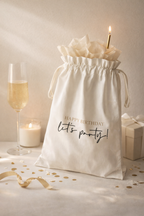 Geschenkbeutel Bio-Baumwolle | Happy Birthday let's party