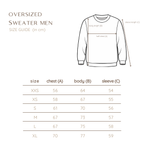 Heavy oversize Sweater Men | Sans regrets | mit Bio-Baumwolle