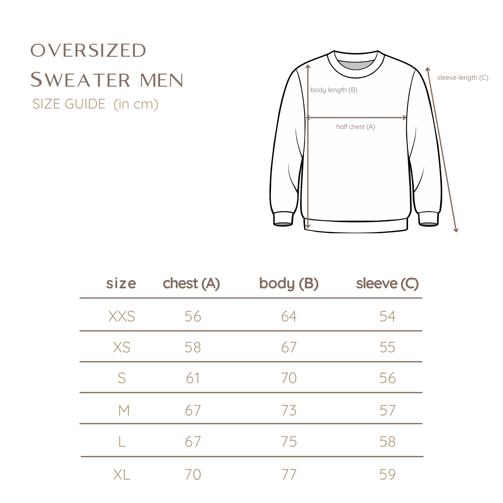 Heavy oversize Sweater Men | Sans regrets | mit Bio-Baumwolle