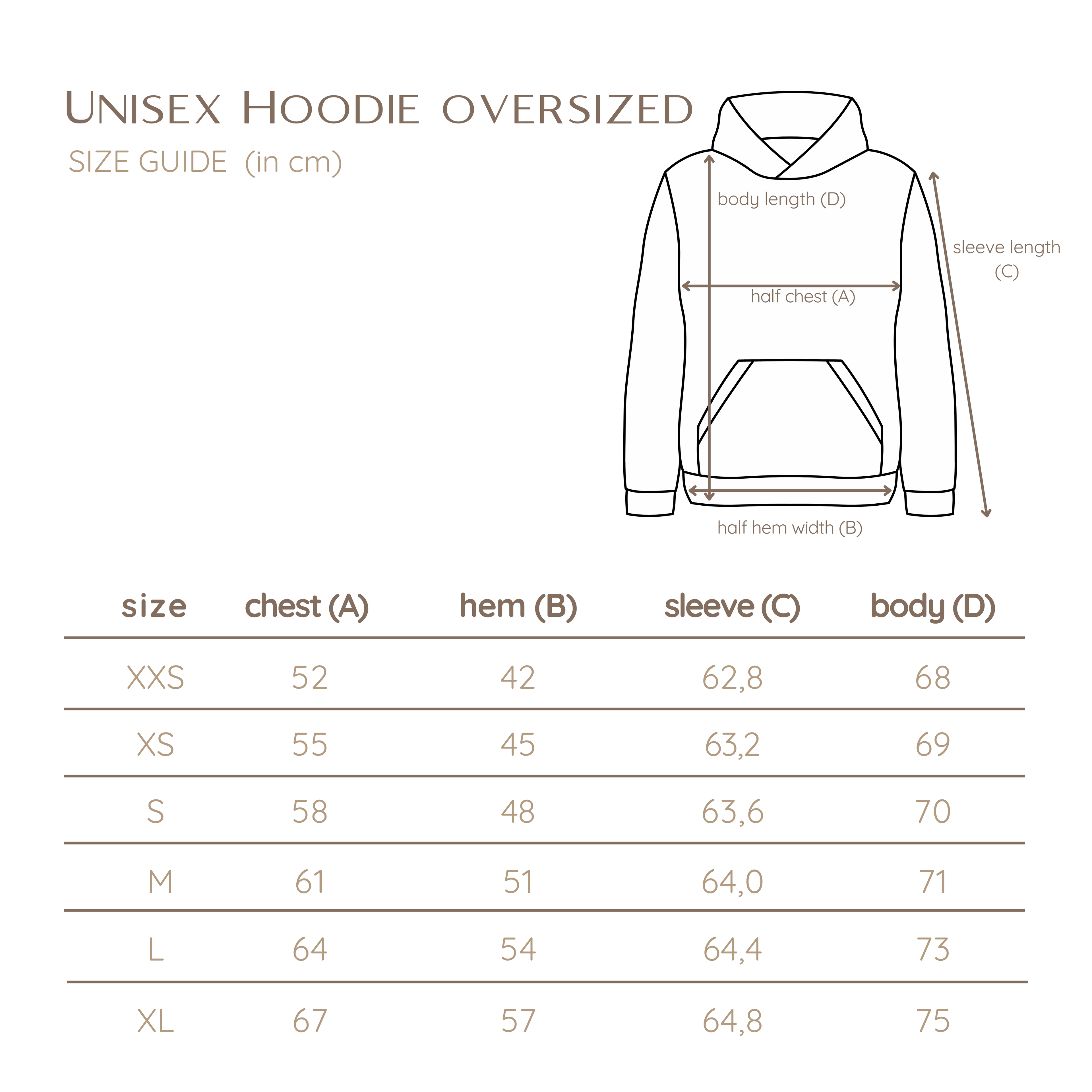 Heavy Oversize Hoodie Sand | Élégant Toujours | mit Bio-Baumwolle