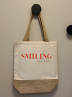 Jute Shopper – „smiling looks better“