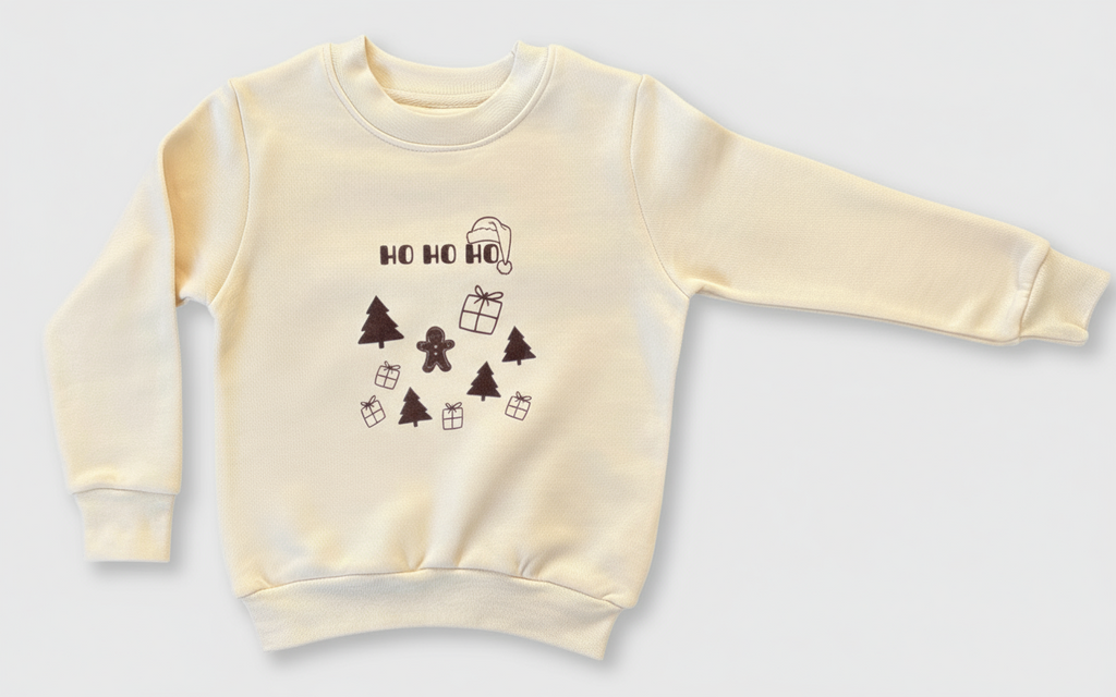 Weihnachtspullover Baby Kinder | Natural Christmas HoHoHo | mit Bio-Baumwolle in Zertifizierung