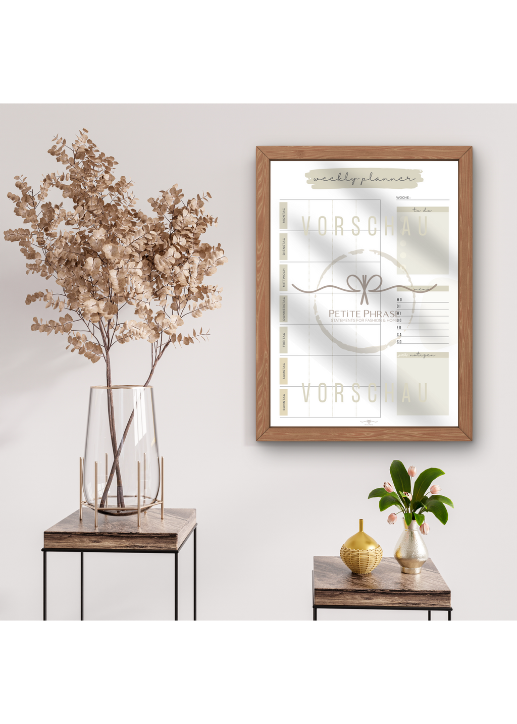 Wochenplaner | digital zum Ausdrucken | 4 Personen