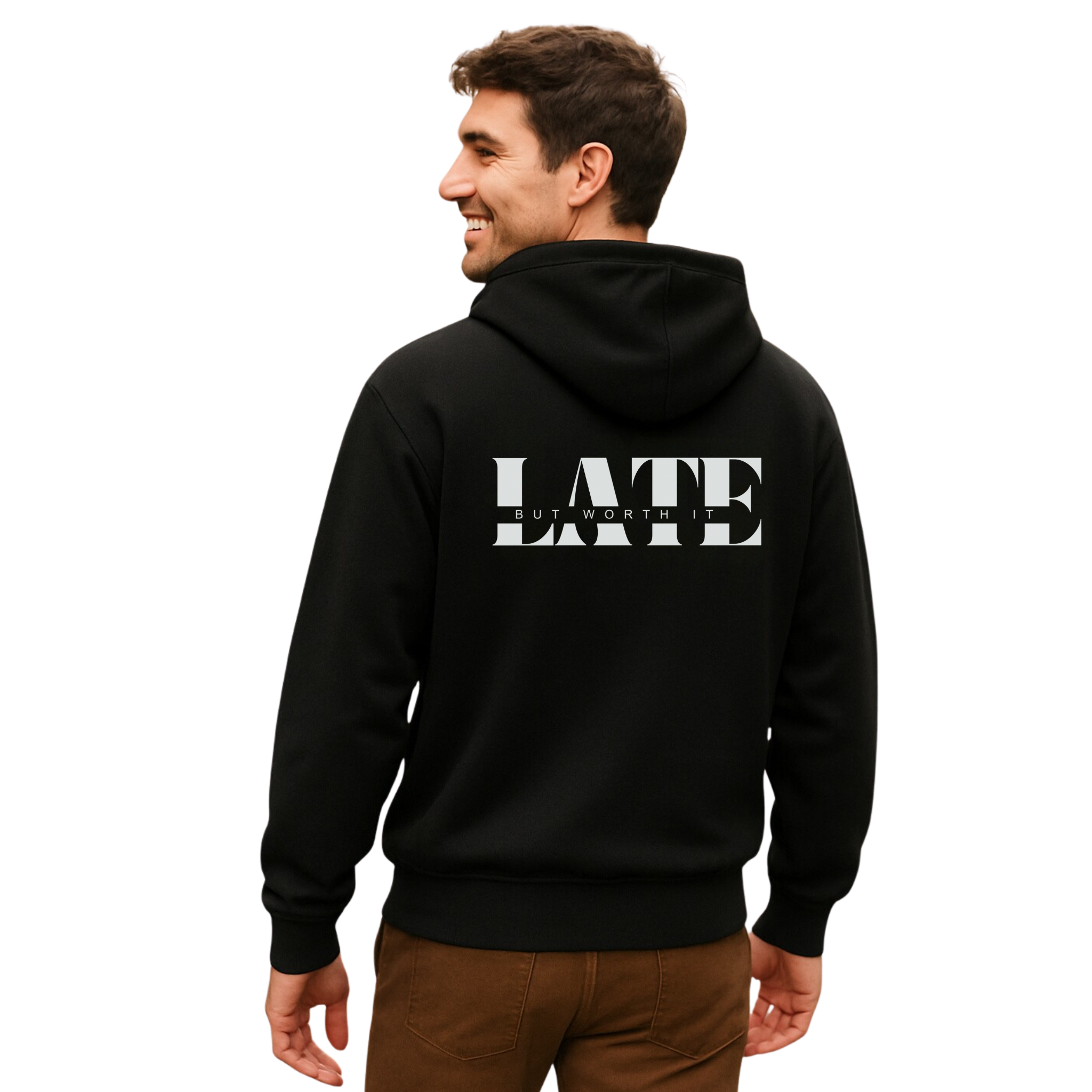 Heavy Oversize Hoodie Unisex | Late but worth it | mit Bio-Baumwolle