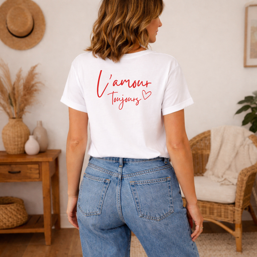 Women heavy Crop T-shirt | l‘amour toujours | Bio-Baumwolle in Zertifizierung