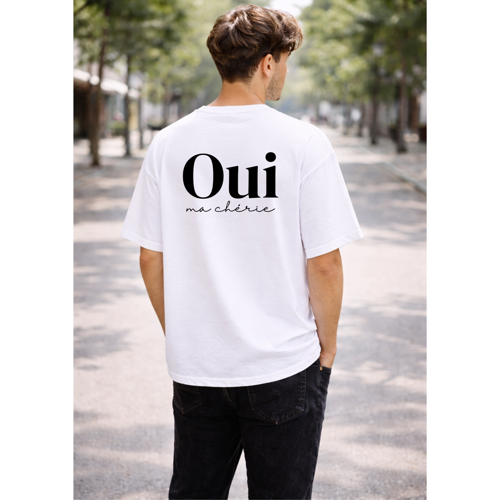 Men heavy oversize T-shirt | Oui ma chérie | Bio-Baumwolle in Zertifizierung