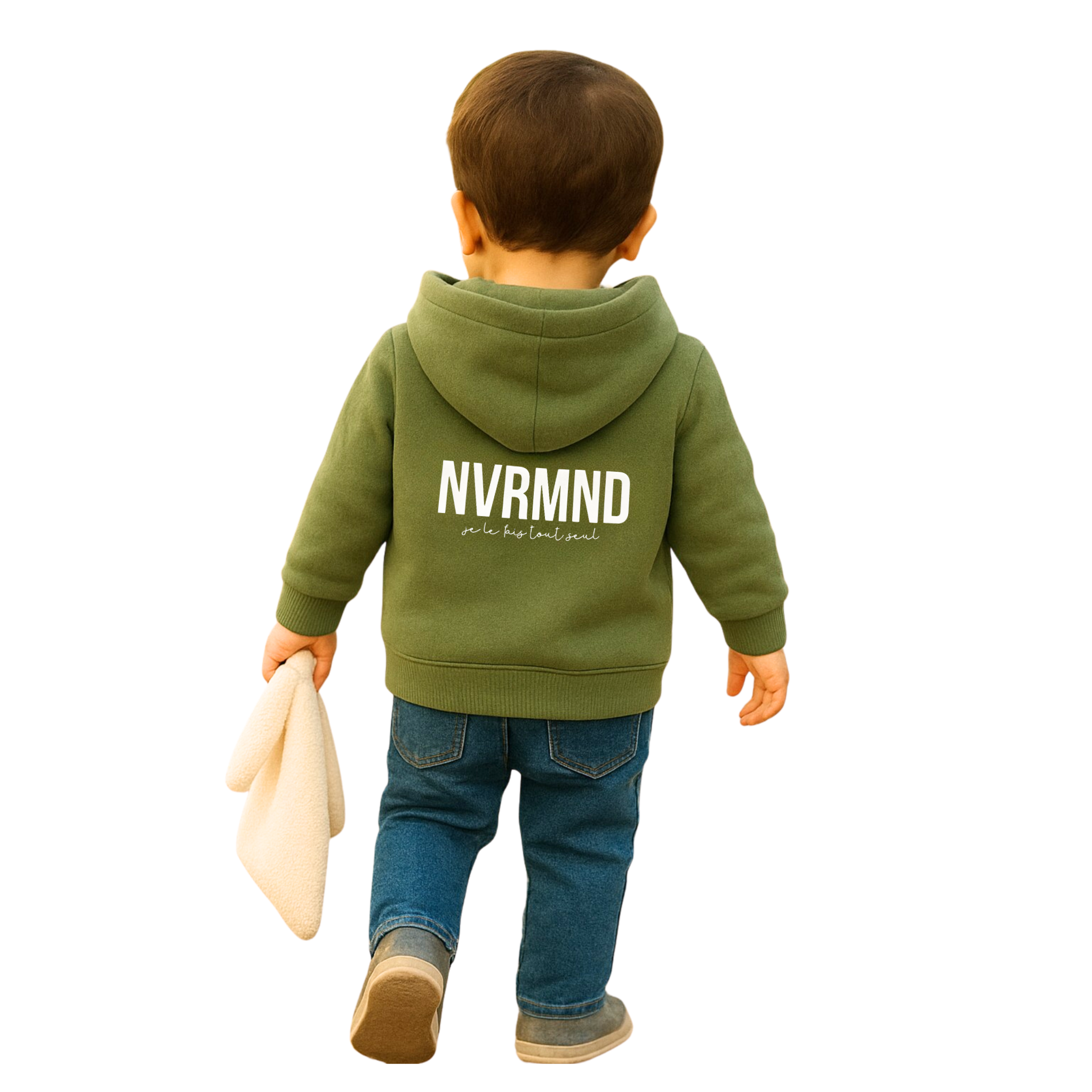 Baby Hoodie | NVRMND – je le fais tout seul | mit Bio-Baumwolle in Zertifizierung