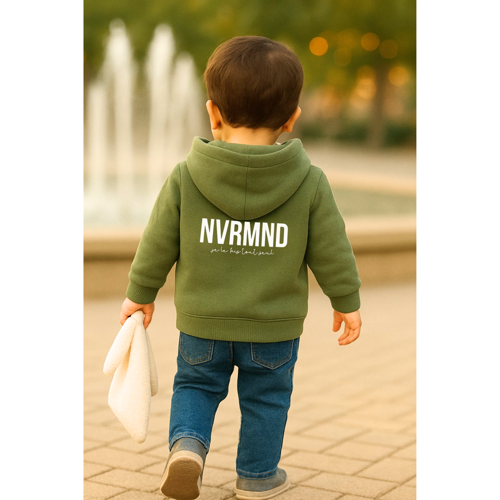 Baby Hoodie | NVRMND – je le fais tout seul | mit Bio-Baumwolle in Zertifizierung