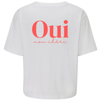 Women heavy Crop T-shirt | Oui mon chéri | Bio-Baumwolle