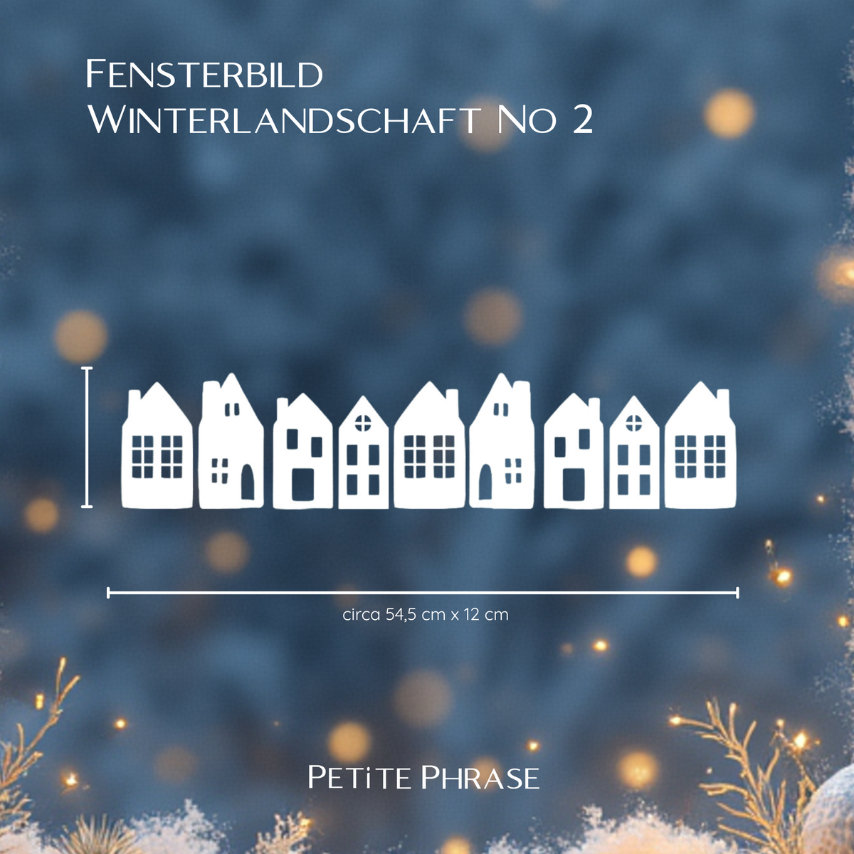 Fenstersticker Winterlandschaft 2 – Magische Winterlandschaft, handgemachte Sticker für Zuhause & Kinderzimmer