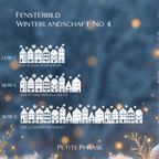 Fenstersticker Weihnachtsdorf 4 – Magische Winterlandschaft, handgemachte Sticker für Zuhause & Kinderzimmer