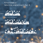 Fenstersticker Weihnachtsdorf 5 – Magische Winterlandschaft, handgemachte Sticker für Zuhause & Kinderzimmer