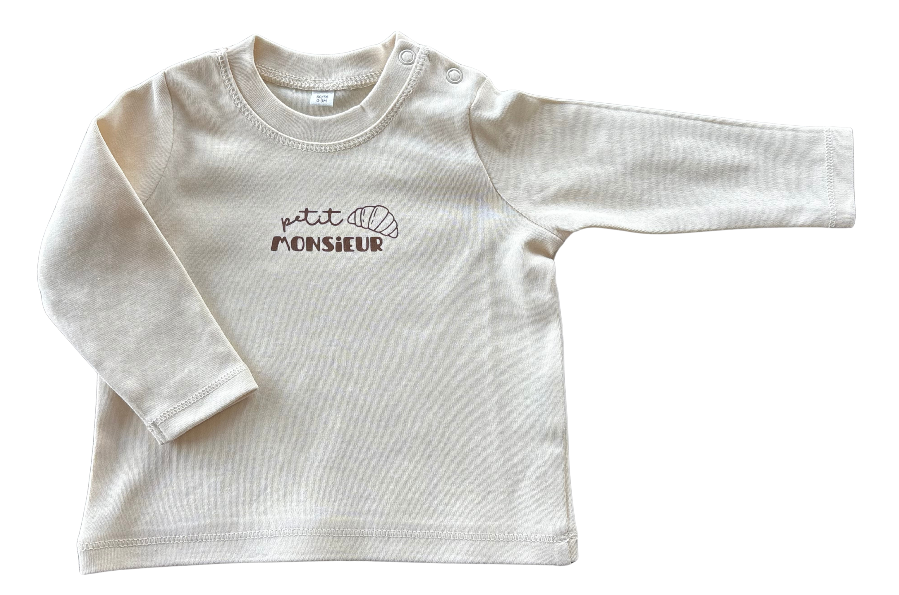 Mini Longsleeve – „petit Monsieur“ | Bio-Baumwolle