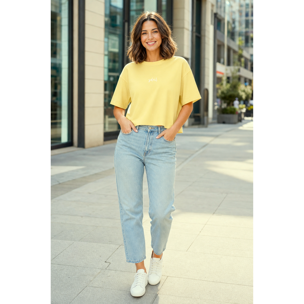Women Boxy T-shirt | Soleil | Bio-Baumwolle